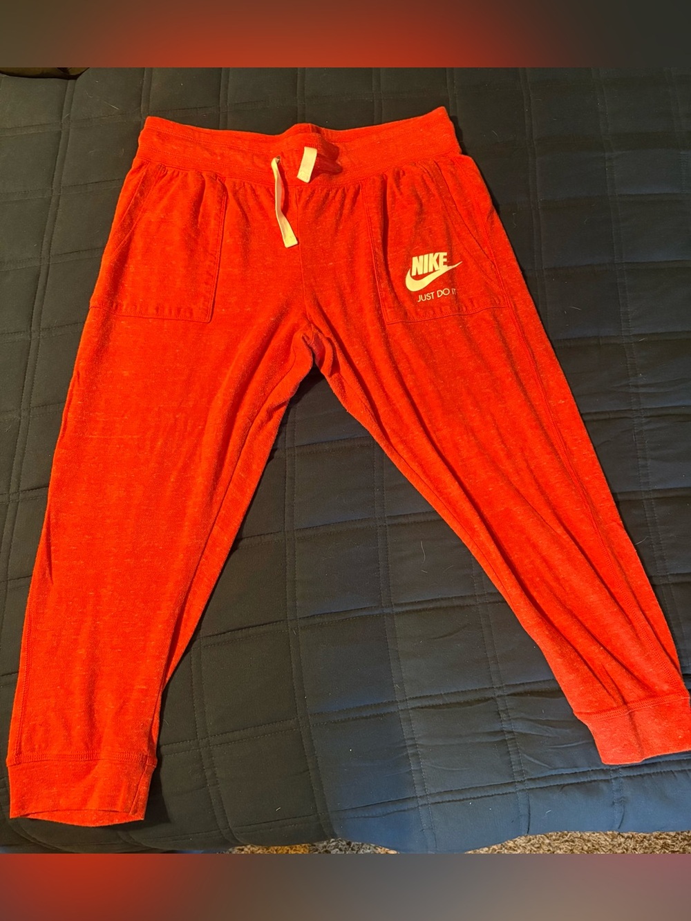 Nike Red Zip Hoodie and pant with Contrast White Logo - Picture 3 of 3